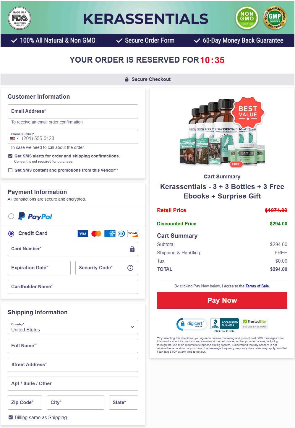Kerassentials -order-page
